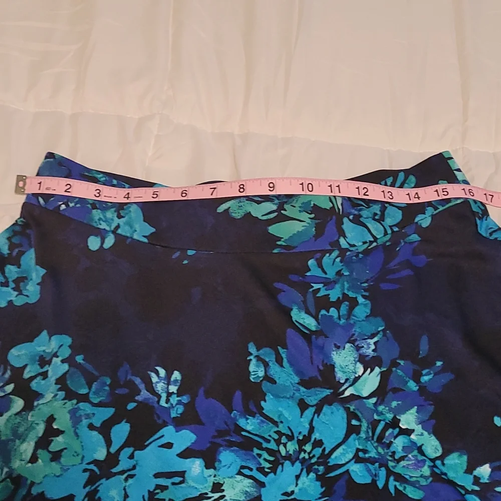Cato blue and black floral skirt.